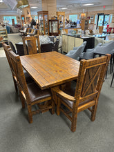 Load image into Gallery viewer, Custom Made Rustic Wood Dining Set