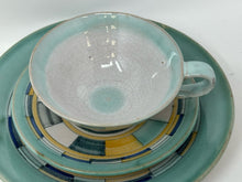Load image into Gallery viewer, Pottery Turquoise 14 Piece Geometric Tea/Coffee Set