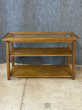 Load image into Gallery viewer, Three-Tiered Console Table with Beveled Glass Top