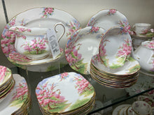 Load image into Gallery viewer, Royal Albert Gold Trim Floral Bone China White Dinnerware set