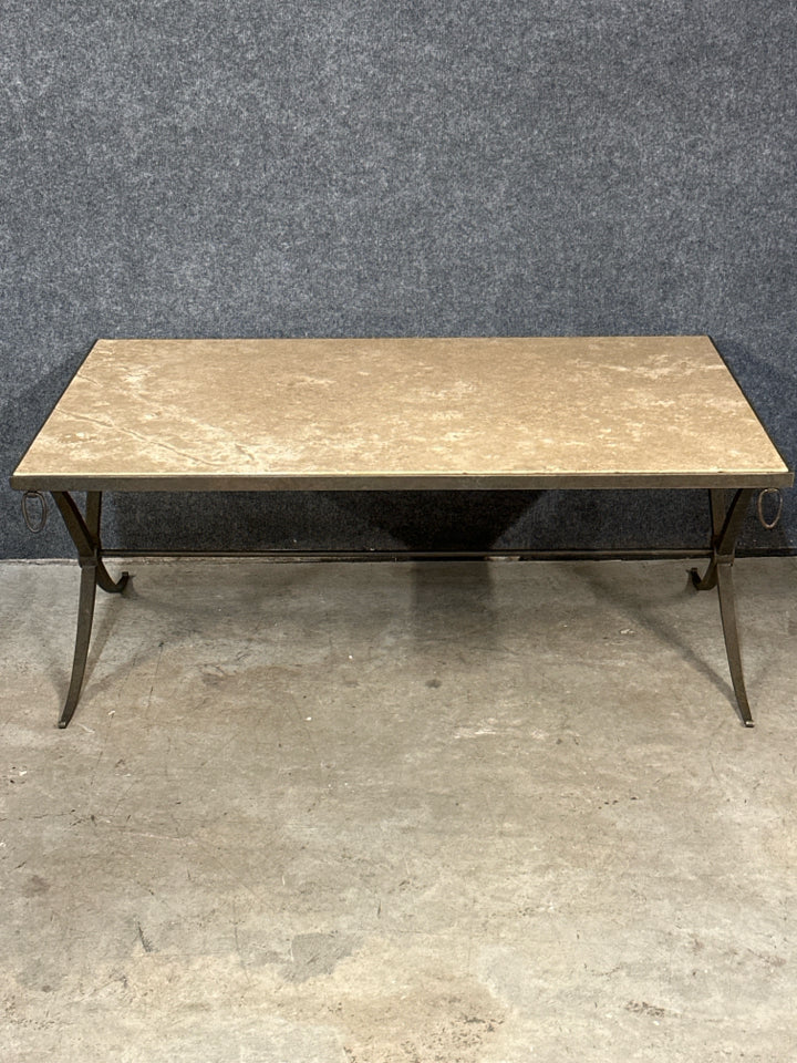 Gilt Iron Coffee Table by Barbara Barry