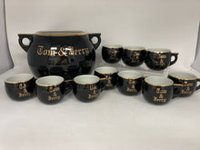 Load image into Gallery viewer, 11 Piece Hall Pottery Black Beverage Set