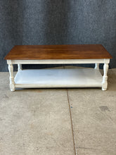 Load image into Gallery viewer, Two-Tone White Coffee Table with Lower Shelf