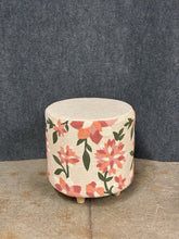 Load image into Gallery viewer, Round Floral Ottoman