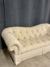 Load image into Gallery viewer, Drexel Heritage Cream Tufted Scroll Arm Sofa