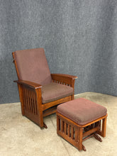 Load image into Gallery viewer, Ethan Allen Mission Style Glider &amp; Ottoman