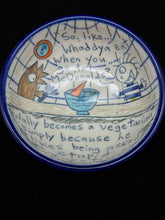 Load image into Gallery viewer, Blue Trim Ceramic 2 Piece Multi-Color Bowls