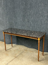 Load image into Gallery viewer, Traditional Carved Wood Console Table with Granite Top