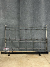 Load image into Gallery viewer, King Size Brushed Nickel Metal Bed with Crystal Finials