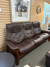 Load image into Gallery viewer, Ekornes Stressless "Buckingham" High Back Leather Sofa With Double Ottoman