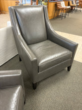 Load image into Gallery viewer, Mitchell Gold + Bob Williams "Cara Tall Chair" in Grey Leather