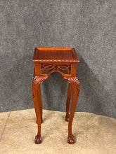 Load image into Gallery viewer, Carved Chippendale-Style Mahogany Side Table with Pierced Fretwork