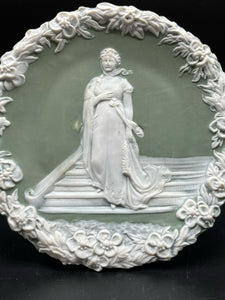 Jasperware Porcelain Green Plate