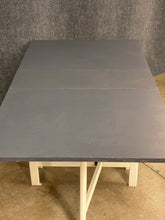 Load image into Gallery viewer, Grey &amp; White Painted Drop-Leaf Table