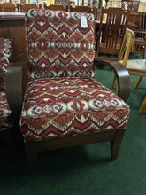 Load image into Gallery viewer, Ethan Allen Ikat Pattern Upholstered Chair &amp; Ottoman