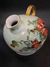 Load image into Gallery viewer, Green Porcelain Red 1 Piece Vintage Floral Pitcher