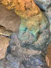 Load image into Gallery viewer, Wyland Signed Limited Edition Glass-Top Dolphin Console Table