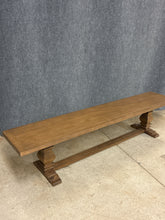 Load image into Gallery viewer, Rustic Farmhouse-Style Trestle Bench