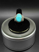 Load image into Gallery viewer, 1 Piece Sterling Silver Oval Turquoise Ring