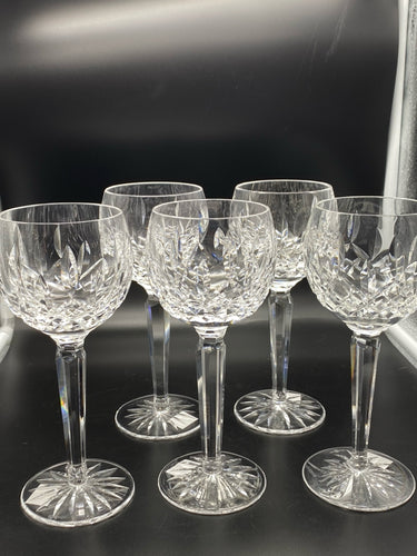 5 Piece Waterford Lismore Crystal Glasses