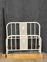 Load image into Gallery viewer, Vintage Full-Size Metal Bed Frame with Casters