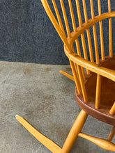 Load image into Gallery viewer, J. Brown Lincolnville Maine Handcrafted Windsor Rocking Armchair