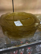 Load image into Gallery viewer, Indiana Federal Glass Yellow 8 Piece Plates