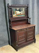 Load image into Gallery viewer, Victorian Marble-Top Sideboard with Mirror