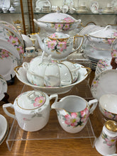 Load image into Gallery viewer, Noritake Gold Trim Floral Ceramic White Dinnerware set