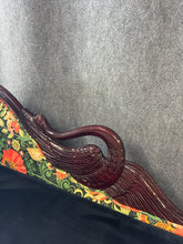Load image into Gallery viewer, Victorian-Style Swan Carved Chaise Lounge
