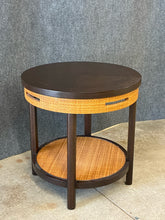Load image into Gallery viewer, Rattan &amp; Wood Round Accent Table