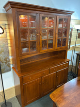 Load image into Gallery viewer, Solid Maple 2 Piece Lighted Display/China Cabinet