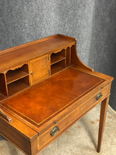 Load image into Gallery viewer, Vintage Mahogany Writing Desk with Leather Top