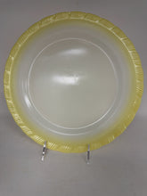 Load image into Gallery viewer, White Milk Glass Yellow Round Platter/Tray