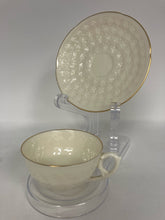 Load image into Gallery viewer, Lenox Porcelain Gold Trim Cream 8 Piece Cup + Saucer