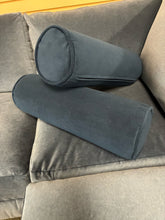 Load image into Gallery viewer, *NEW* Burrow (2) The Nomad Velvet Bolster Pillow in Midnight
