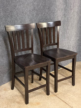 Load image into Gallery viewer, Pair of Rustic Counter Height Stools