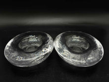 Load image into Gallery viewer, 2 Piece Simon Pearce Glass Clear Candle/Candleholder