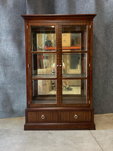 Ethan Allen Brighton Lighted Display Cabinet