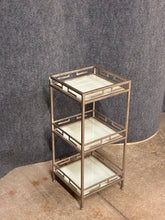 Load image into Gallery viewer, 3-Tier Metal &amp; Glass Side Table
