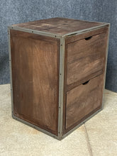 Load image into Gallery viewer, Rustic Wood and Metal File Cabinet