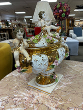 Load image into Gallery viewer, Porcelain Vintage Floral Gold Bowl