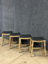 Load image into Gallery viewer, Set of 4 Turned-Leg Counter Height Saddle Stools