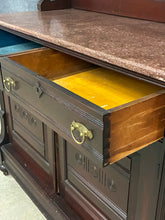 Load image into Gallery viewer, Victorian Marble-Top Sideboard with Mirror