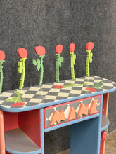 Load image into Gallery viewer, Whimsical Hand-Painted Rose Accent Child Desk