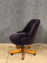 Load image into Gallery viewer, Purple Velvet Adjustable Height Swivel Office Chair