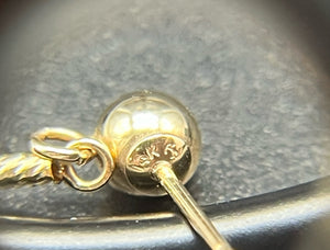 Gold Pearl Pierced Earrings
