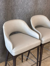 Load image into Gallery viewer, Pair of Lazzoni Tolina Grey Leather Bar Stools