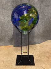 Load image into Gallery viewer, Oversized Cobalt Blue &amp; Green Glass Garden Globe