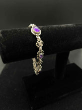 Load image into Gallery viewer, Sterling Silver Amethyst Bracelet